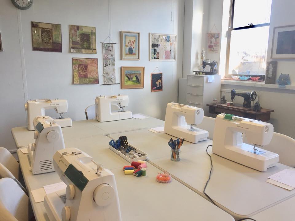 Open Studio. Image shows the Artisan Stitch sewing & Textiles studio.